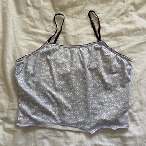Lilac flower print tank top!!